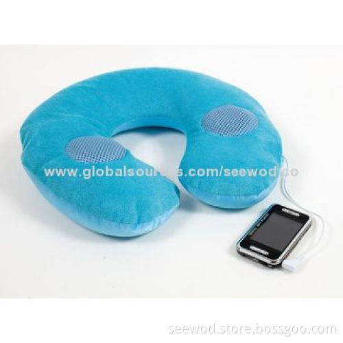 Travel neck pillow speakers